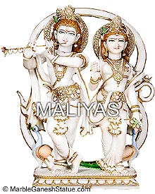 Marble Radha Krishna Statue