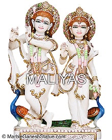 Marble Radha Krishna Statue