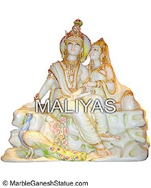 Marble Radha Krishna Statue