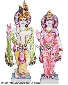 Radha Krishna Marble Statue