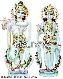 Religious Marble Radha Krishna Statue